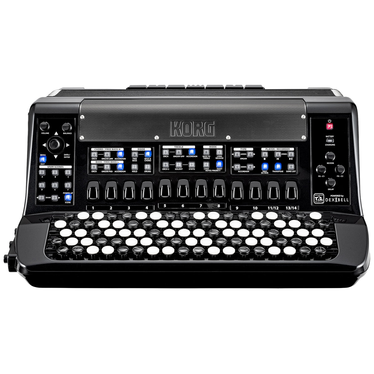 Korg FISA SUPREMA C Compact Digital Button Accordion, view 3