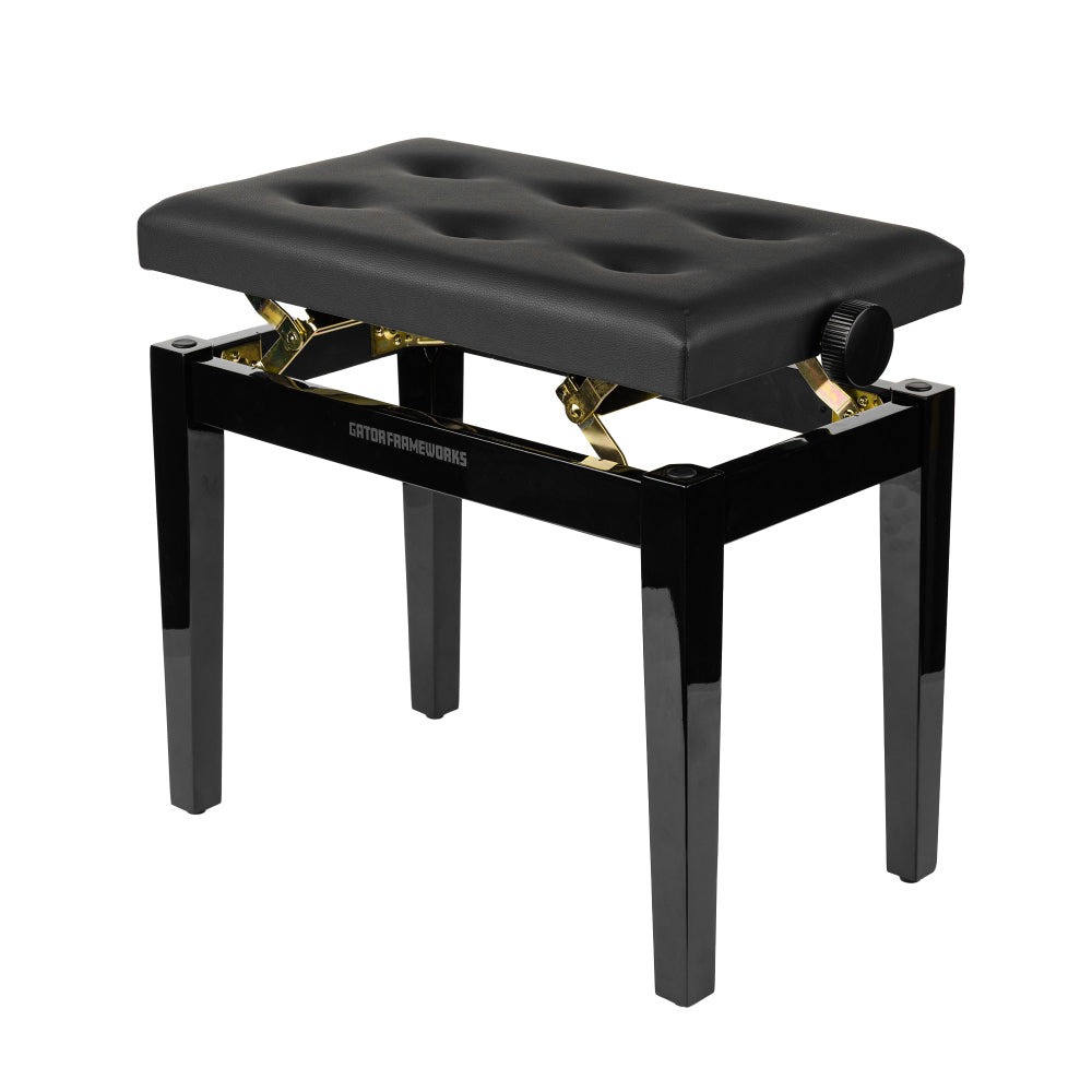 Gator Frameworks Deluxe Height Adjustable Piano Bench - Black, view 4