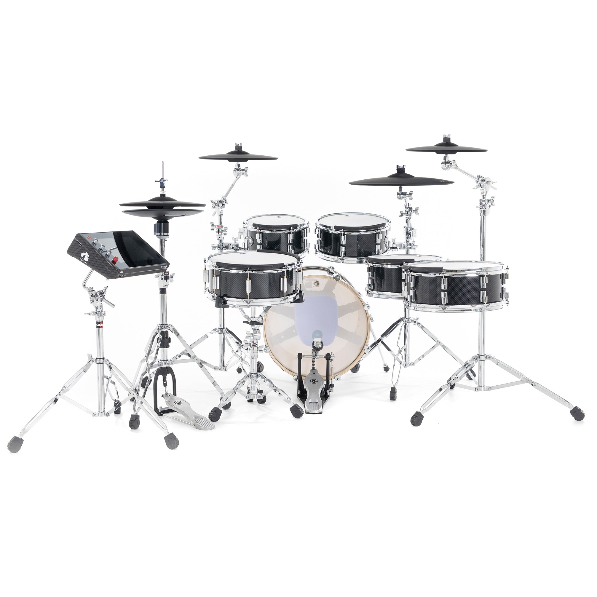 GEWA G9 Club 6C 6-piece Electronic Drum Set - Carbon - Player view