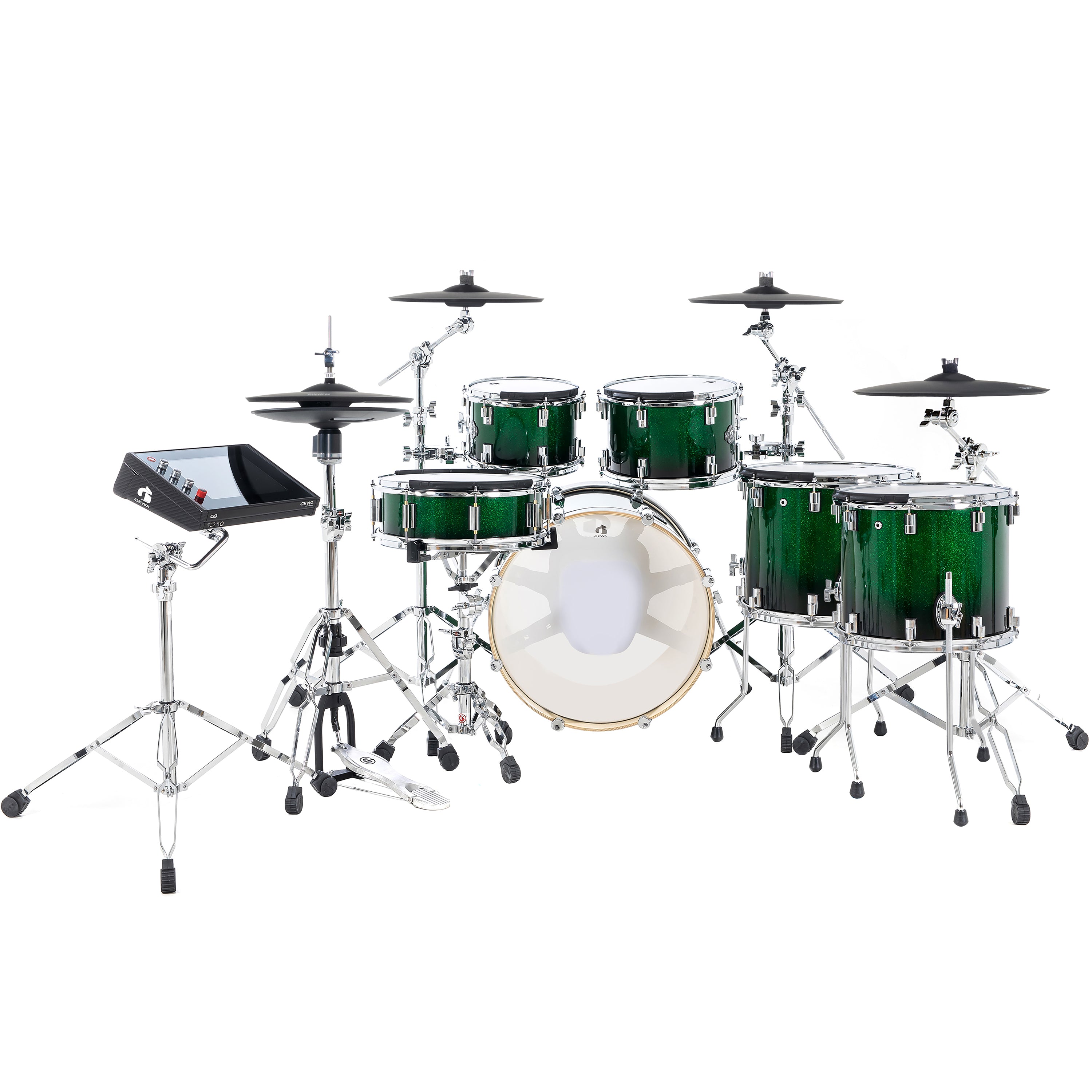 GEWA G9 Pro 6 LTD Electronic Drum Set - Sherwood Green - view 2