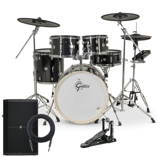Gretsch Drums Catalina EVO 5pc Electronic Drum Set - Black Sparkle MONITOR KIT