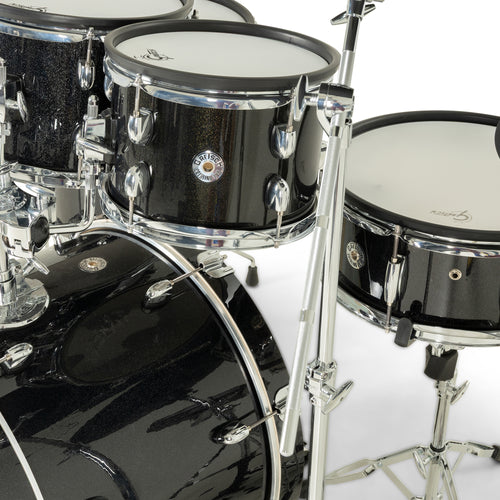 Gretsch Catalina EVO tom mount, rack toms and snare pad in Black Sparkle