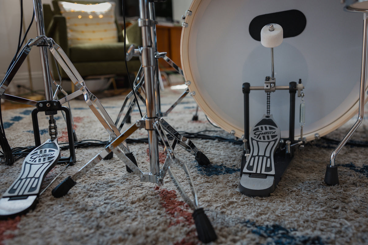 Gretsch Explorer hi-hat stand and single bass drum pedal with Catalina EVO bass drum