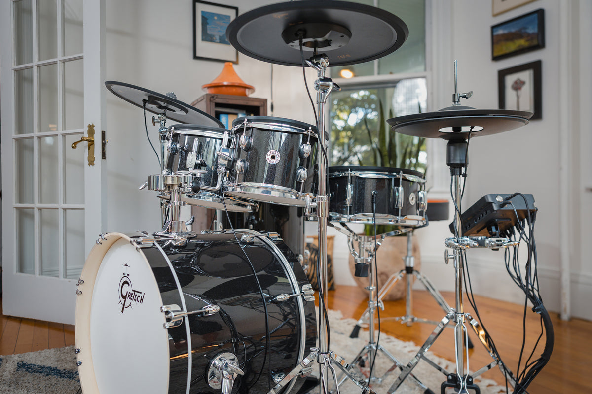 Gretsch Drums Catalina EVO 5pc Electronic Drum Set - Black Sparkle COMPLETE DRUM BUNDLE