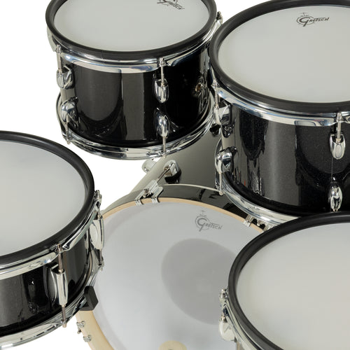 Gretsch Catalina EVO 3-ply mesh heads on snare, rack toms, floor tom and bass drum