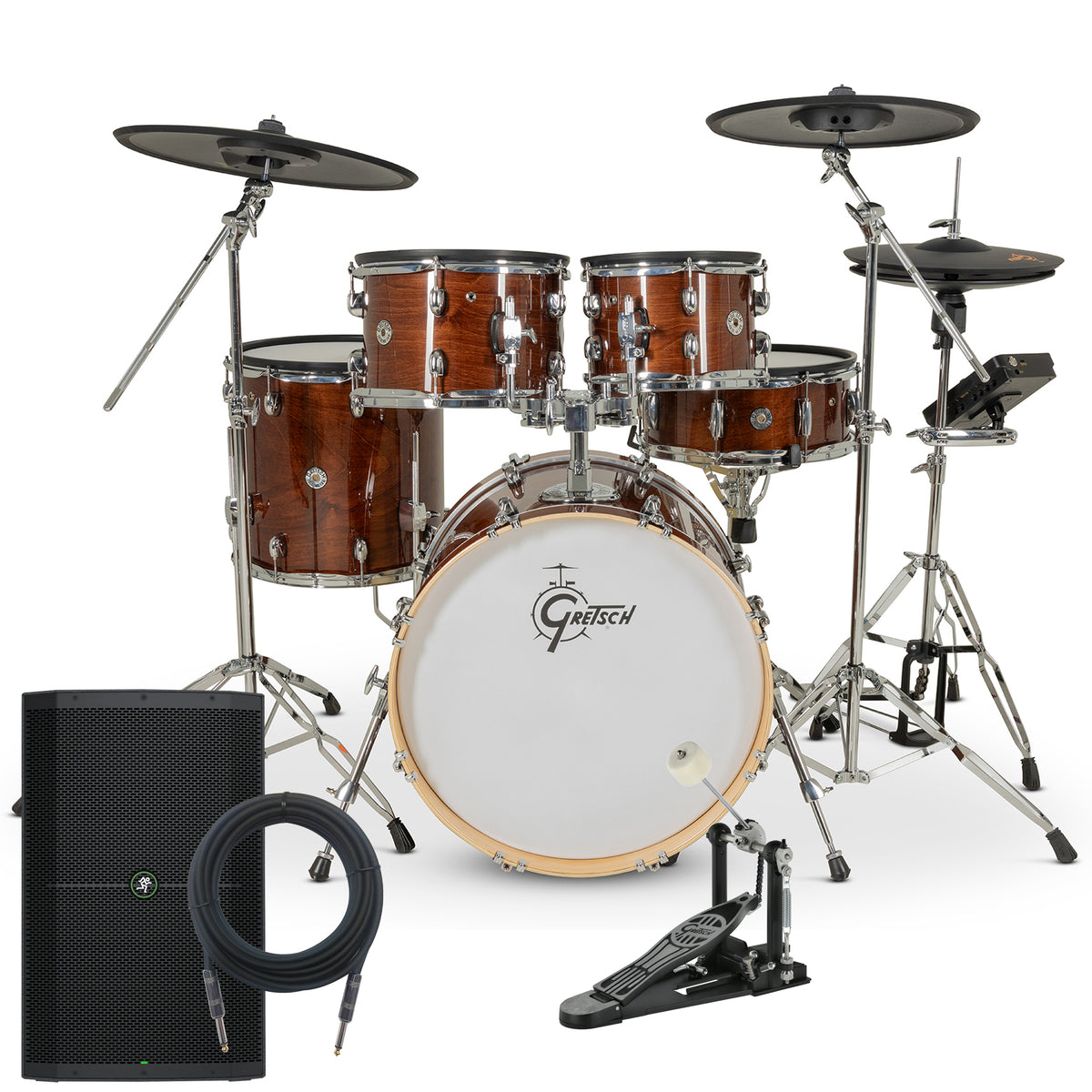 Gretsch Drums Catalina EVO 5pc Electronic Drum Set - Walnut Glaze MONITOR KIT