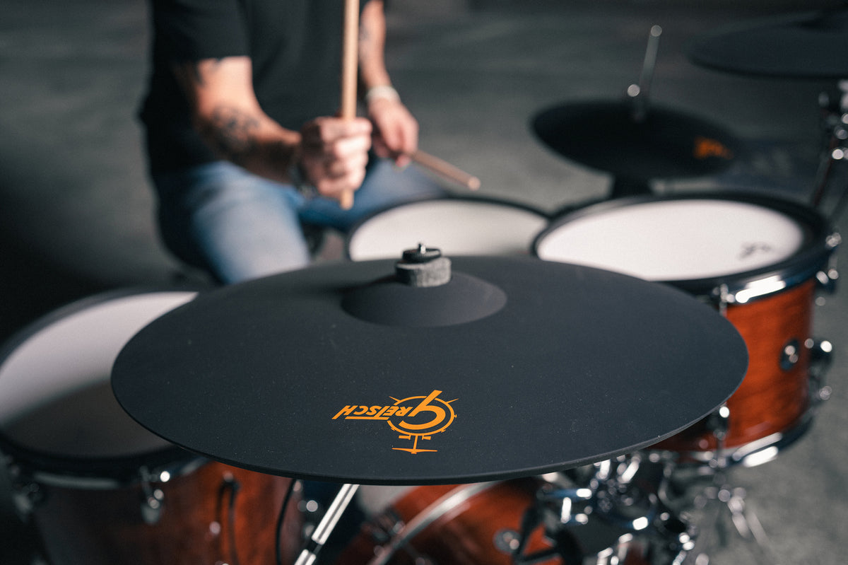 Gretsch Catalina EVO cymbal pad with drummer playing in the background