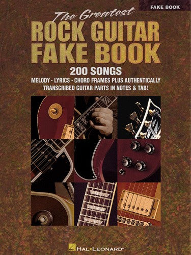 the greatest rock guitar fake book - c edition fake book