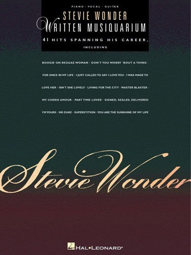 stevie wonder: written musiquarium - piano/vocal/guitar songbook