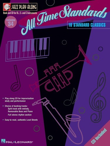 all time standards - instrumental play-along (book/cd)