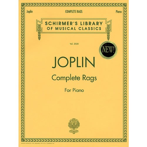 scott joplin: complete rags for piano (schirmer vol. 2020) - piano solo songbook