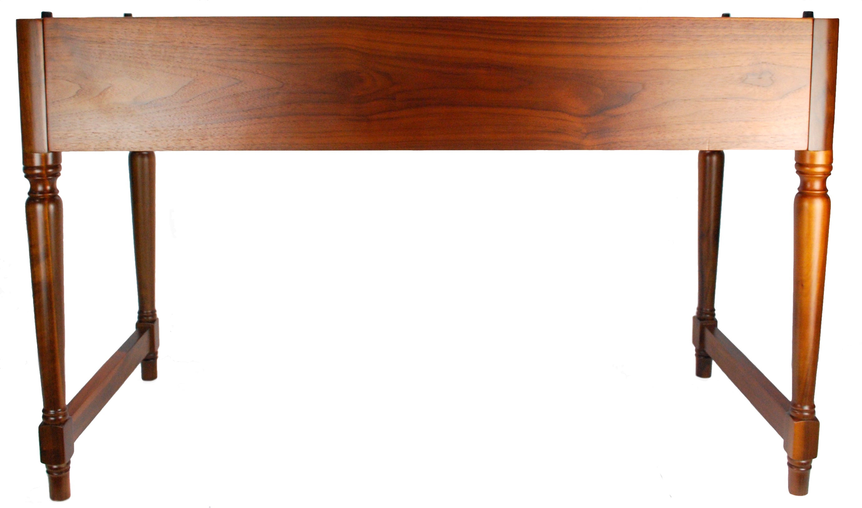 Wooden hammond stand with a white background