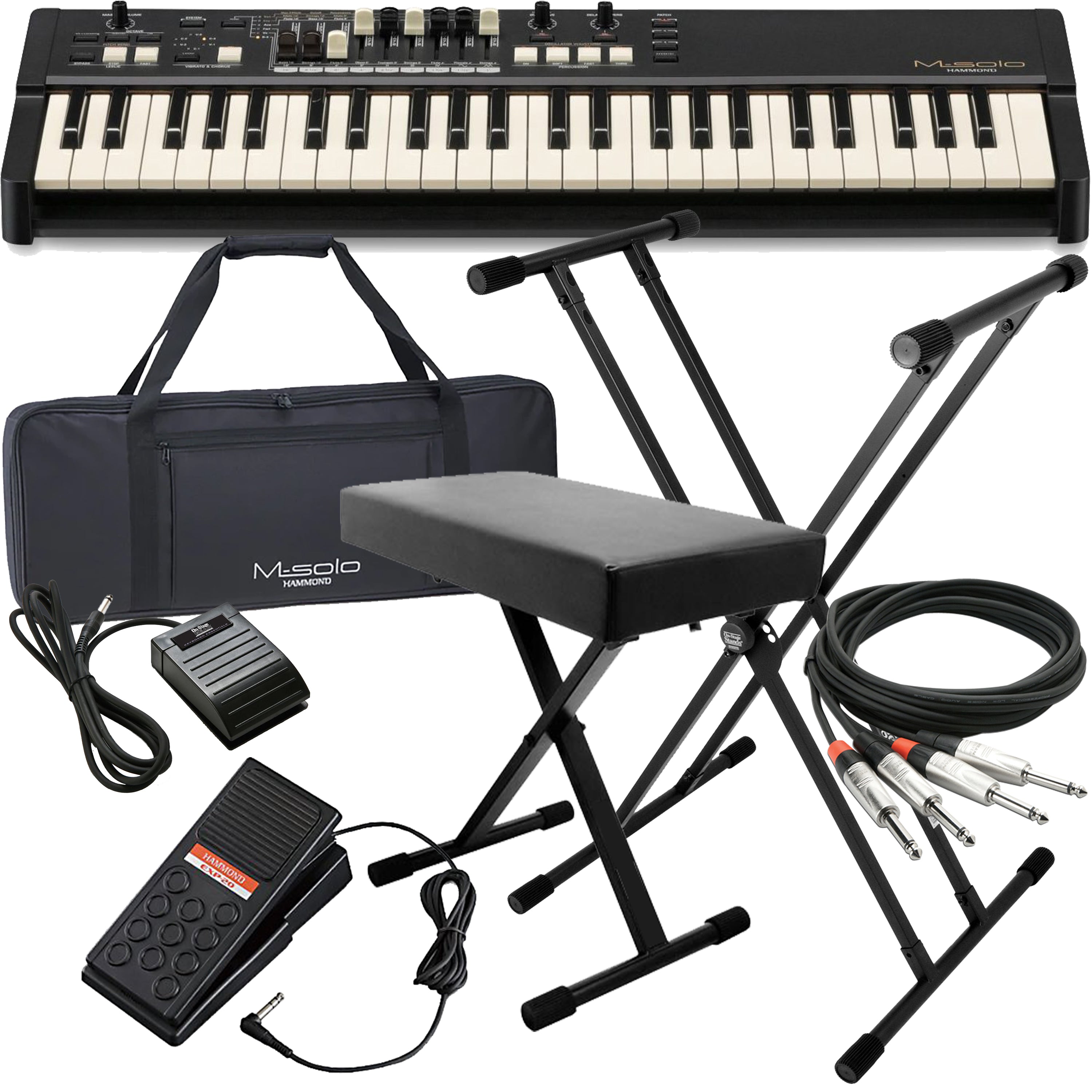 Hammond M-solo Organ - Black STAGE KIT