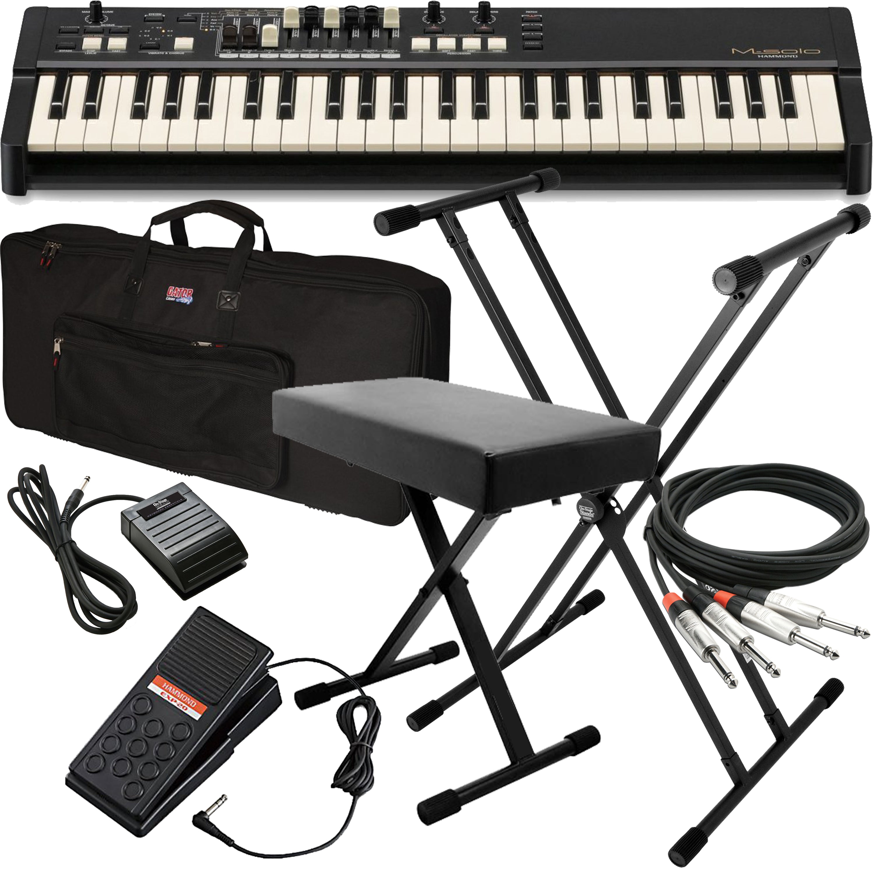 Hammond M-solo Organ - Black STAGE KIT