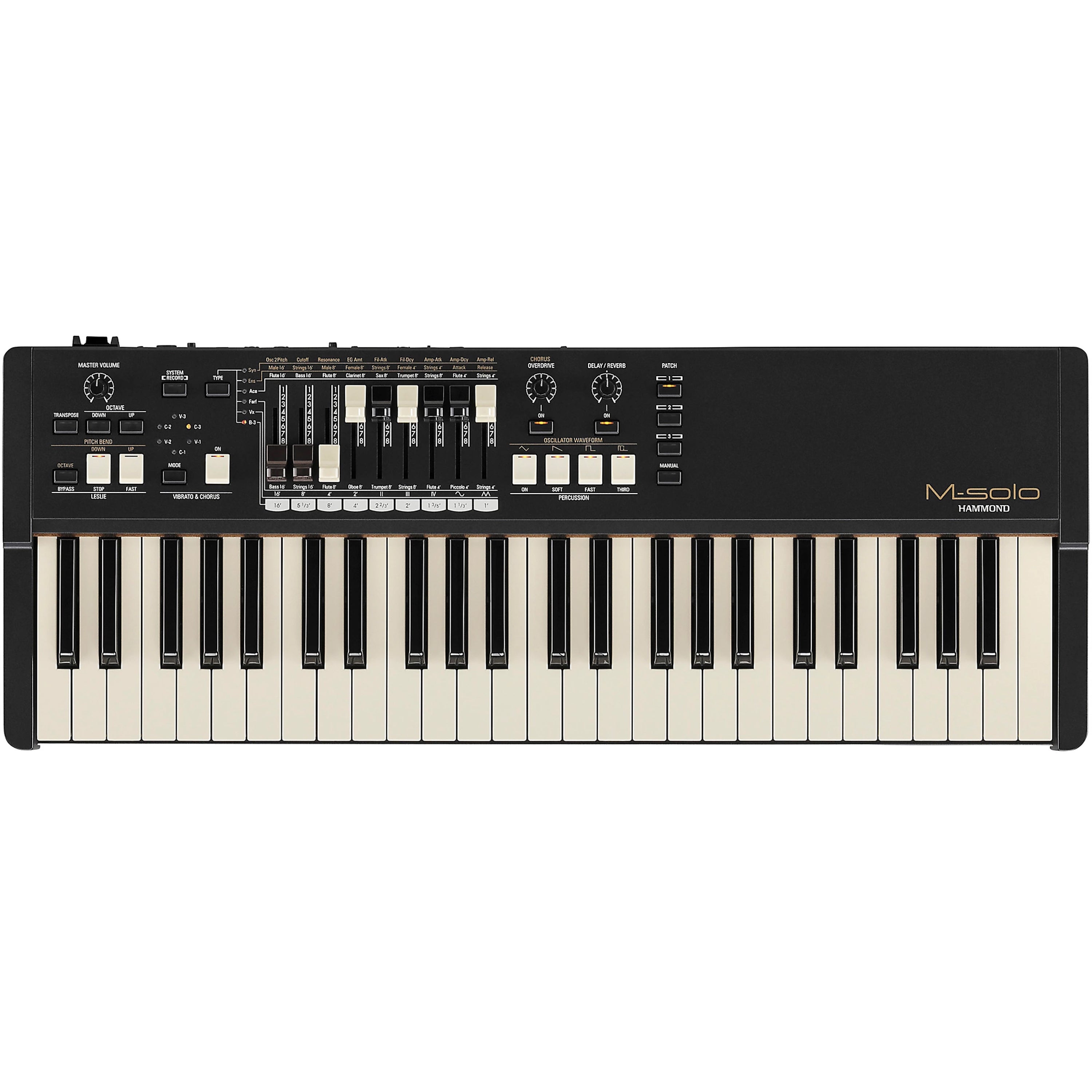 Hammond M-solo Organ - Black top view