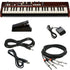 Collage image of the Hammond M-solo Organ - Burgundy CABLE KIT
