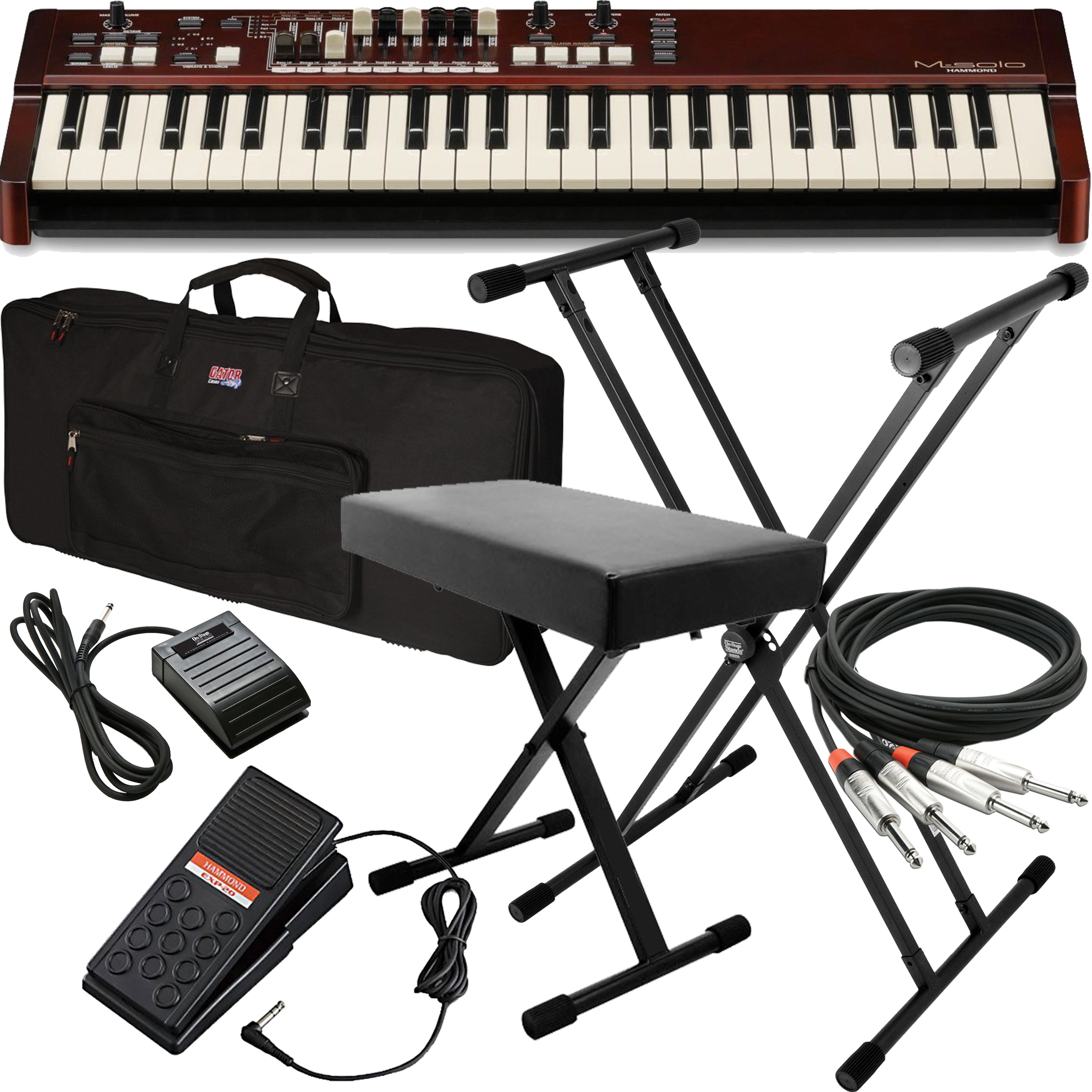 Hammond M-solo Organ - Burgundy STAGE KIT