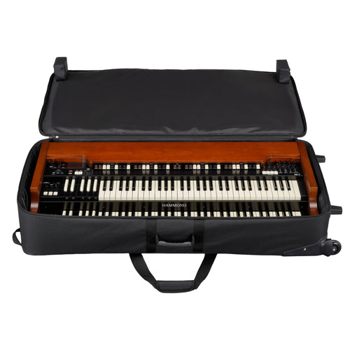 Hammond SCC-XKD Gig Bag shown open with XK-7D organ inside