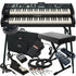 Collage of items included in the Hammond Skx Pro Dual Manual Stage Keyboard STAGE KIT