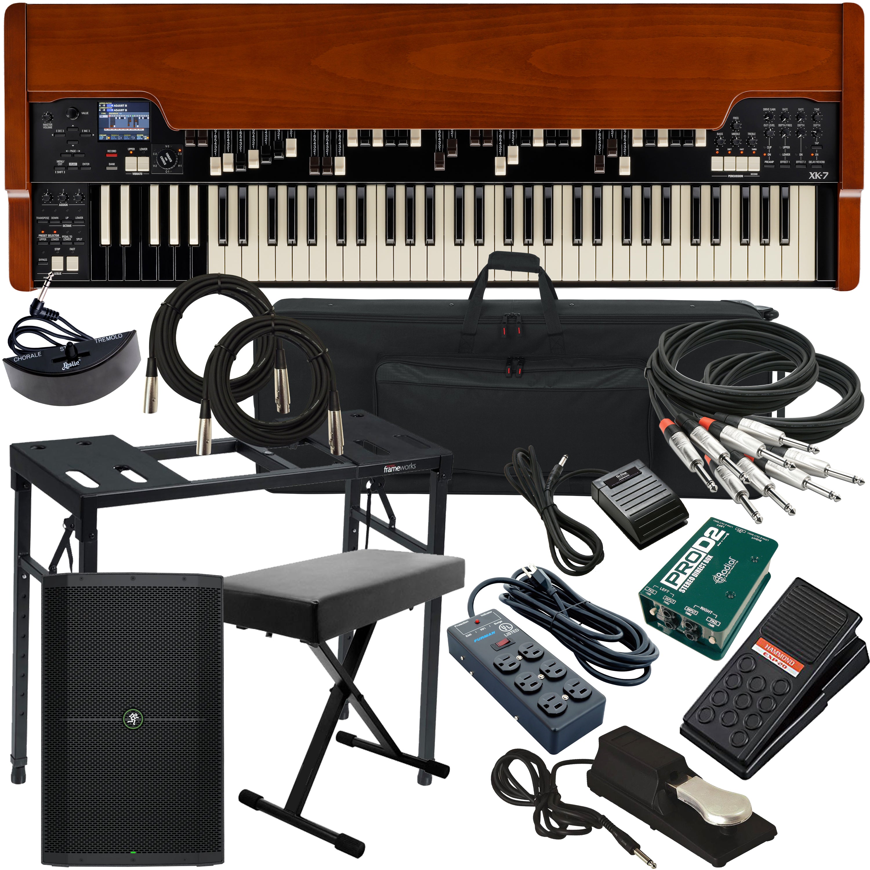 Hammond XK-7 Single-Manual Tonewheel Organ COMPLETE STAGE BUNDLE