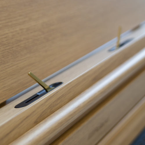 Roland HP704 Digital Piano - Light Oak music rest braces