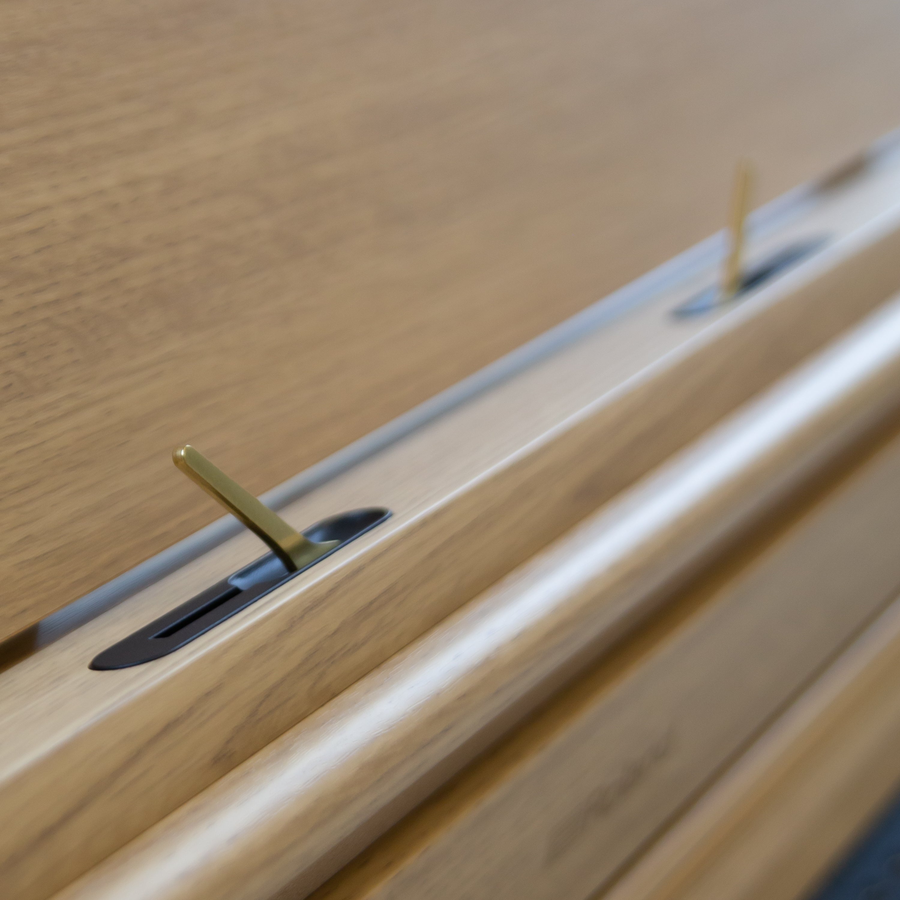 Roland HP704 Digital Piano - Light Oak music rest braces