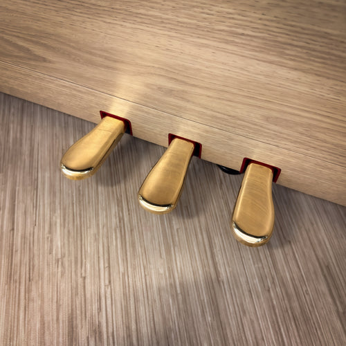 Roland HP704 Digital Piano - Light Oak pedals