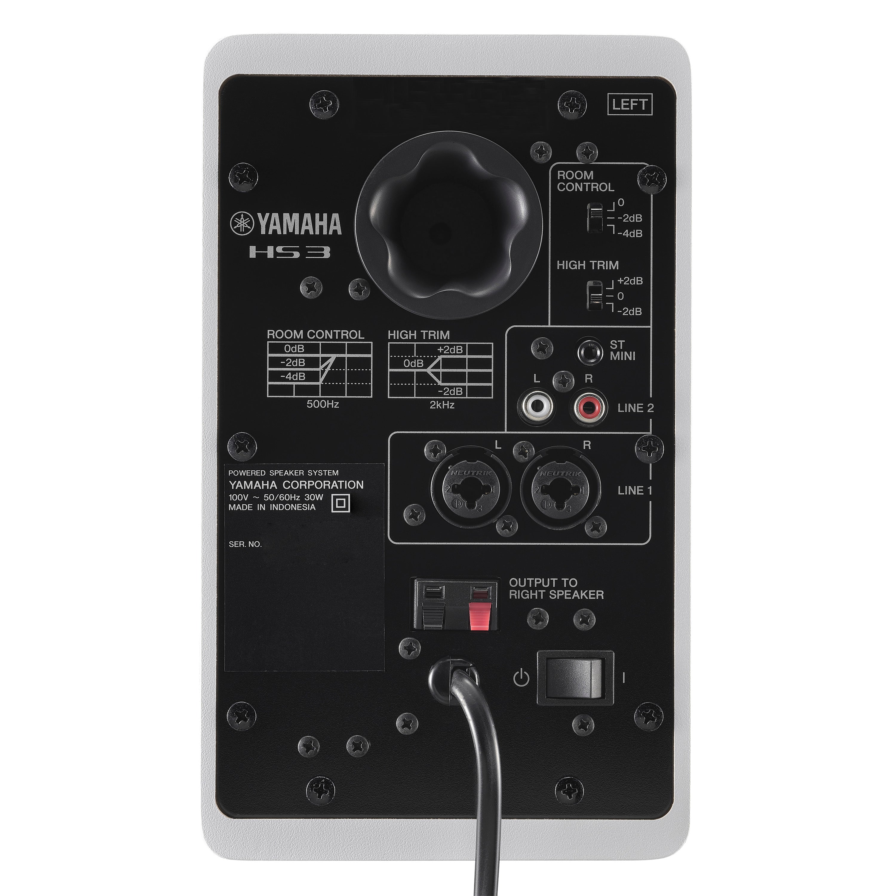 Yamaha HS3W 3.5" Powered Studio Monitors (Pair) - White STUDIO PAK