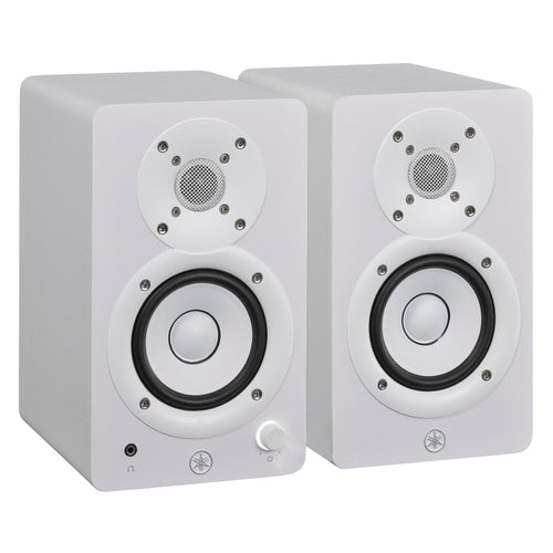 Yamaha HS3W 3.5" Powered Studio Monitors (Pair) - White STUDIO PAK