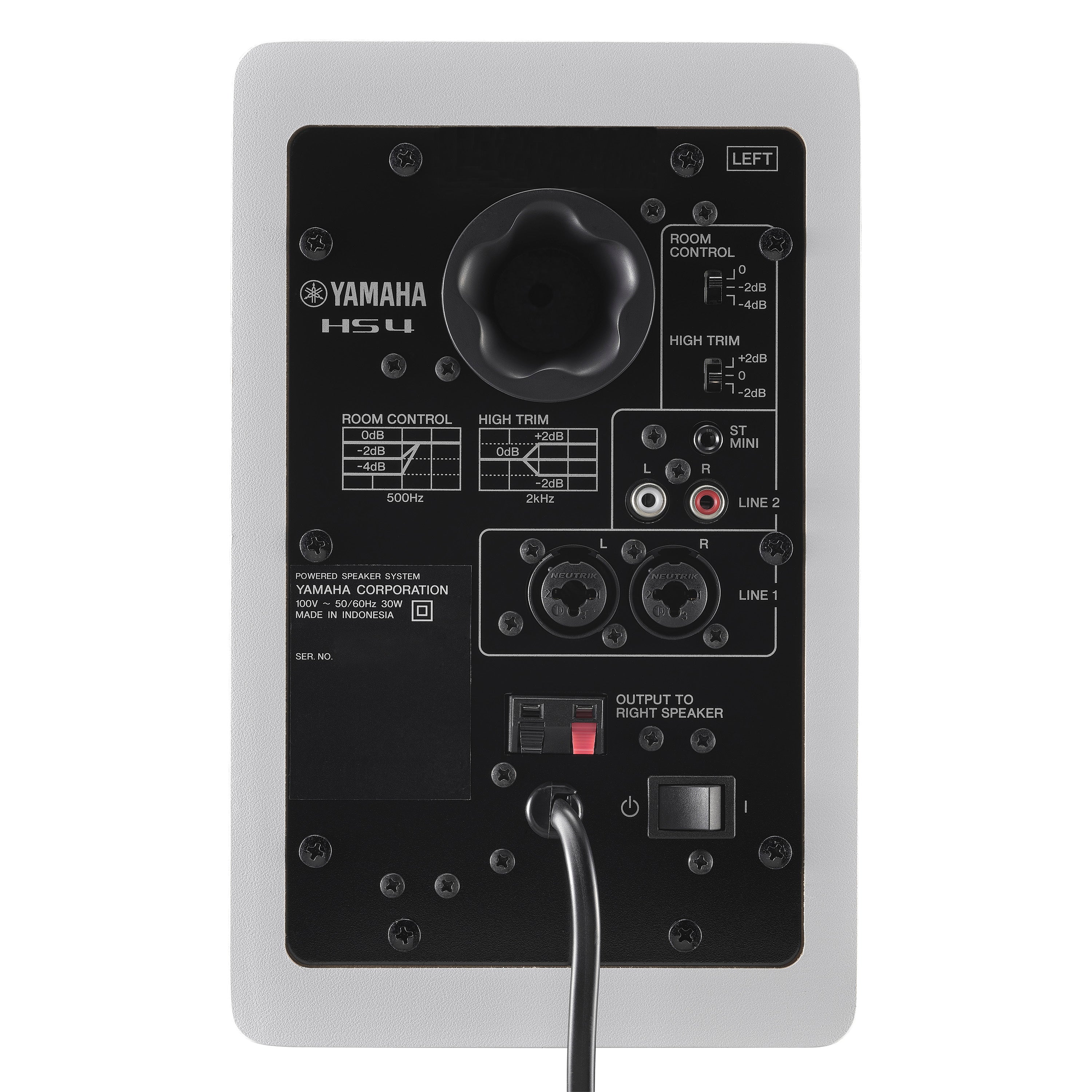 Yamaha HS4W 4.5" Powered Studio Monitors (Pair) - White, View 3