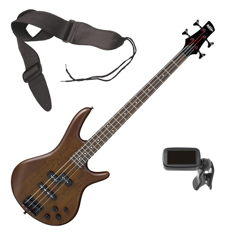 Ibanez GSR200B 4-String Bass Guitar - Walnut Flat BONUS PAK