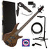 Ibanez GSR200B 4-String Bass Guitar - Walnut Flat COMPLETE BASS BUNDLE