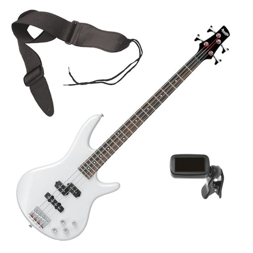 Ibanez GSR200 4-String Bass Guitar - Pearl White BONUS PAK