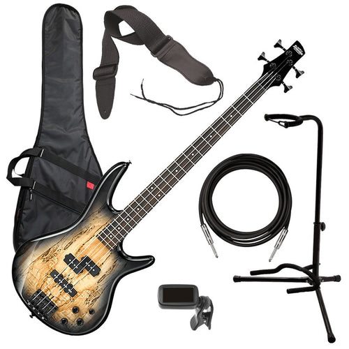 Ibanez GSR200SM 4-String Bass Guitar - Gray Burst BASS ESSENTIALS BUNDLE