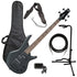 Ibanez GSRM20B miKro Bass Guitar - Weathered Black BASS ESSENTIALS BUNDLE