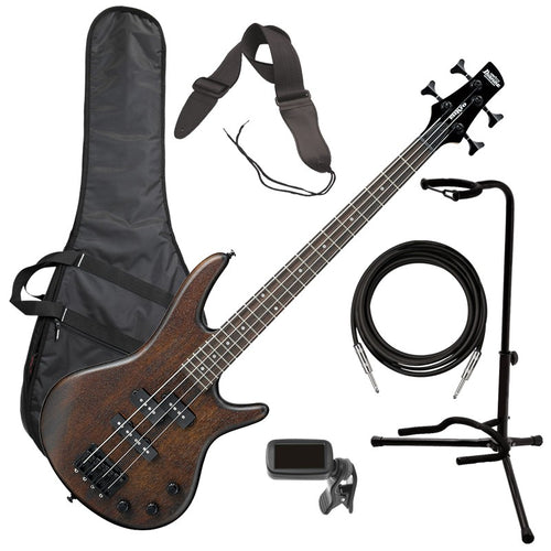 Ibanez GSRM20B miKro Bass Guitar - Walnut Flat BASS ESSENTIALS BUNDLE