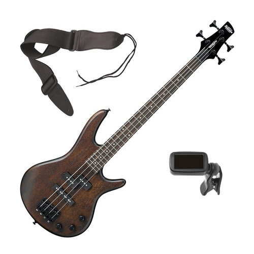 Ibanez GSRM20B miKro Bass Guitar - Walnut Flat BONUS PAK