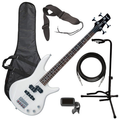 Ibanez GSRM20 miKro Bass Guitar - Pearl White BASS ESSENTIALS BUNDLE