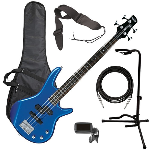 Ibanez GSRM20 miKro Bass Guitar - Starlight Blue BASS ESSENTIALS BUNDLE