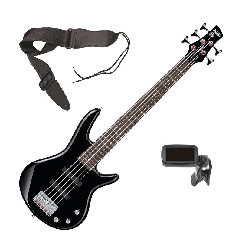 Ibanez GSRM25 miKro 5-String Bass Guitar - Black BONUS PAK