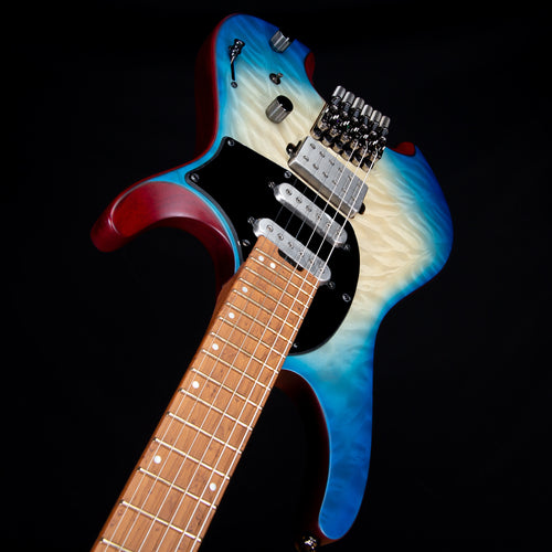 Ibanez QX54QM Q Standard Electric Guitar - Blue Sphere Burst Flat view 6