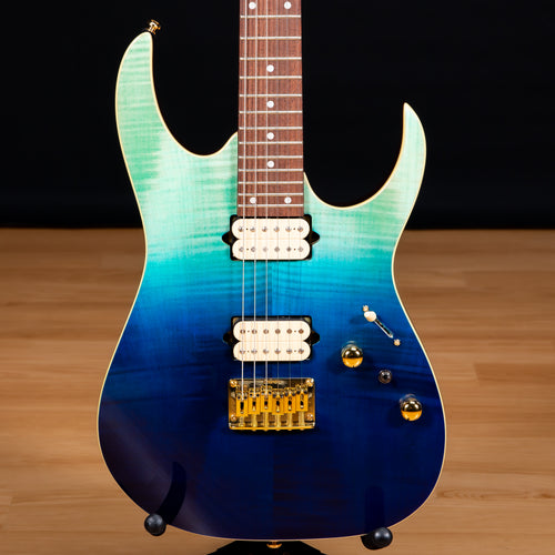 Ibanez RG421HPFM RG High Performance Electric Guitar - Blue Reef Gradation view 1