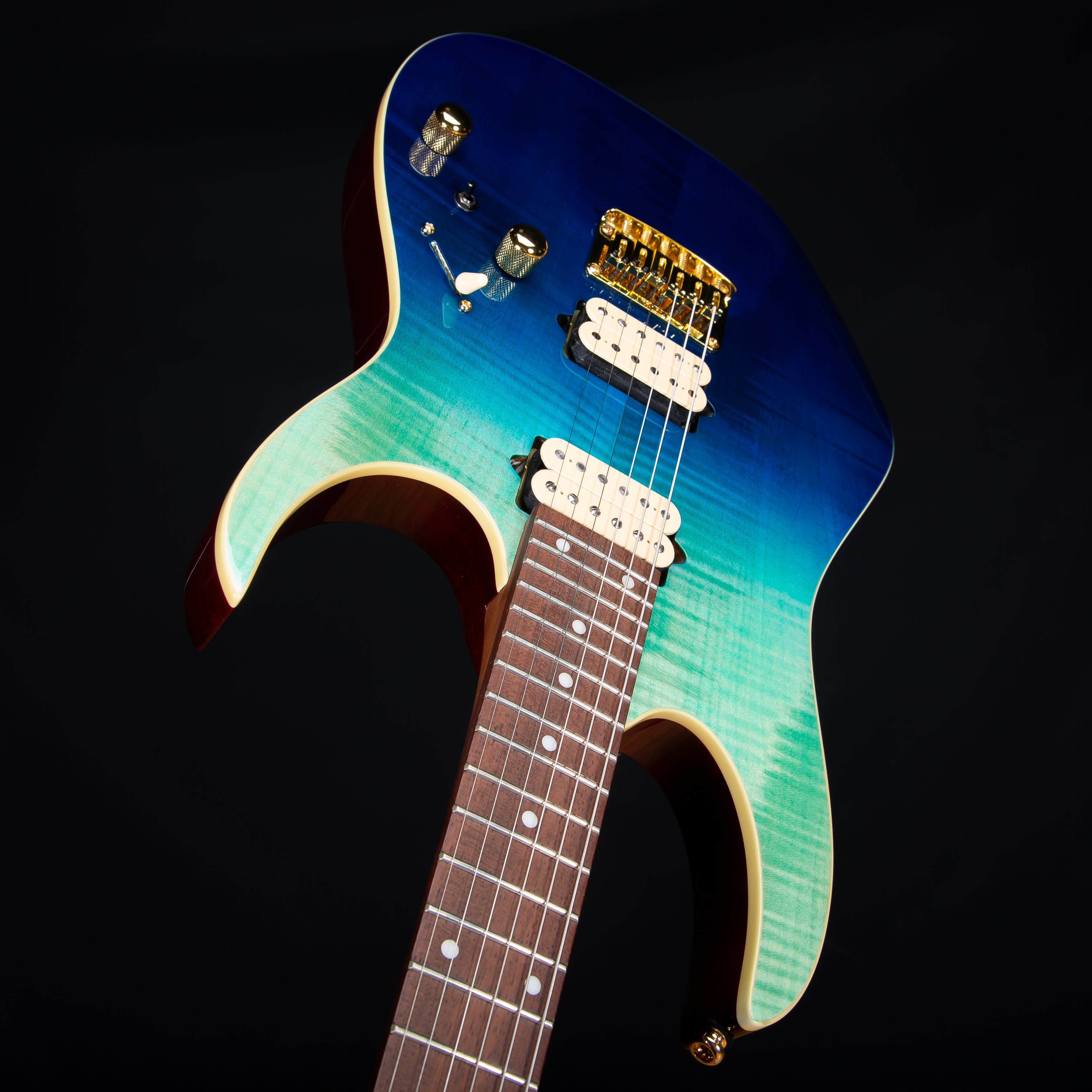 Ibanez RG421HPFM RG High Performance Electric Guitar - Blue Reef Gradation view 6