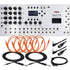 Collage showing components in JoMoX Mod FM 8-Voice 4-Operator FM Synthesizer CABLE KIT