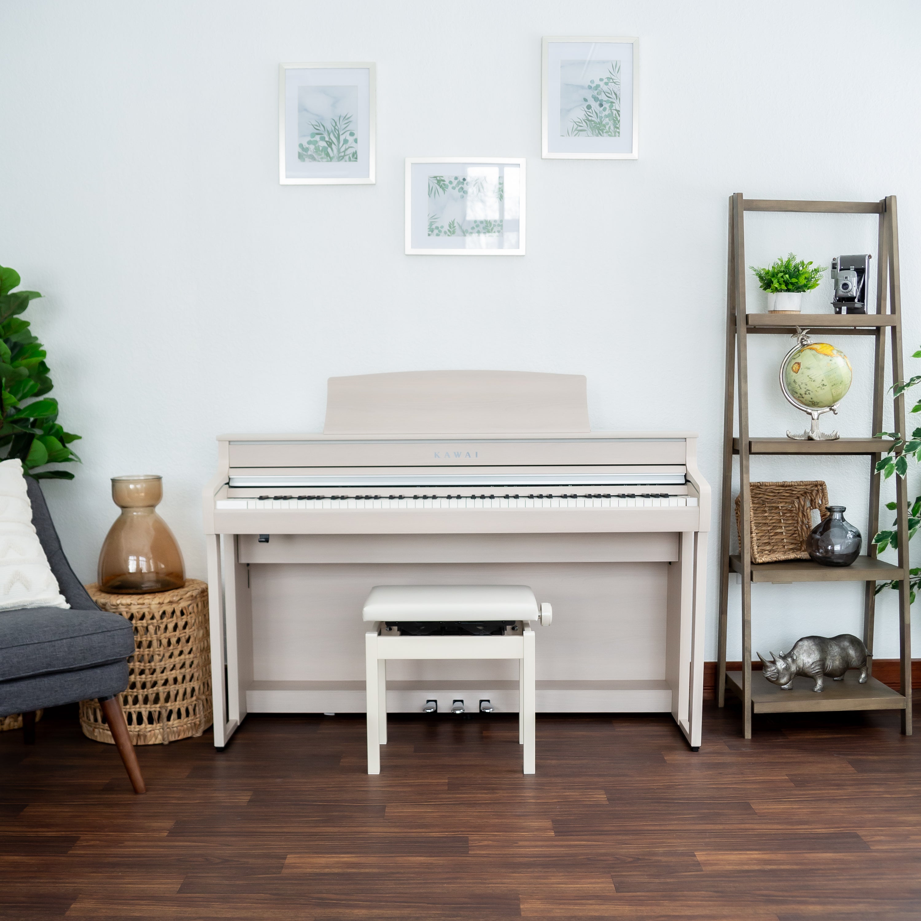 Kawai CA501 Concert Artist Digital Piano - White Maple - Front view