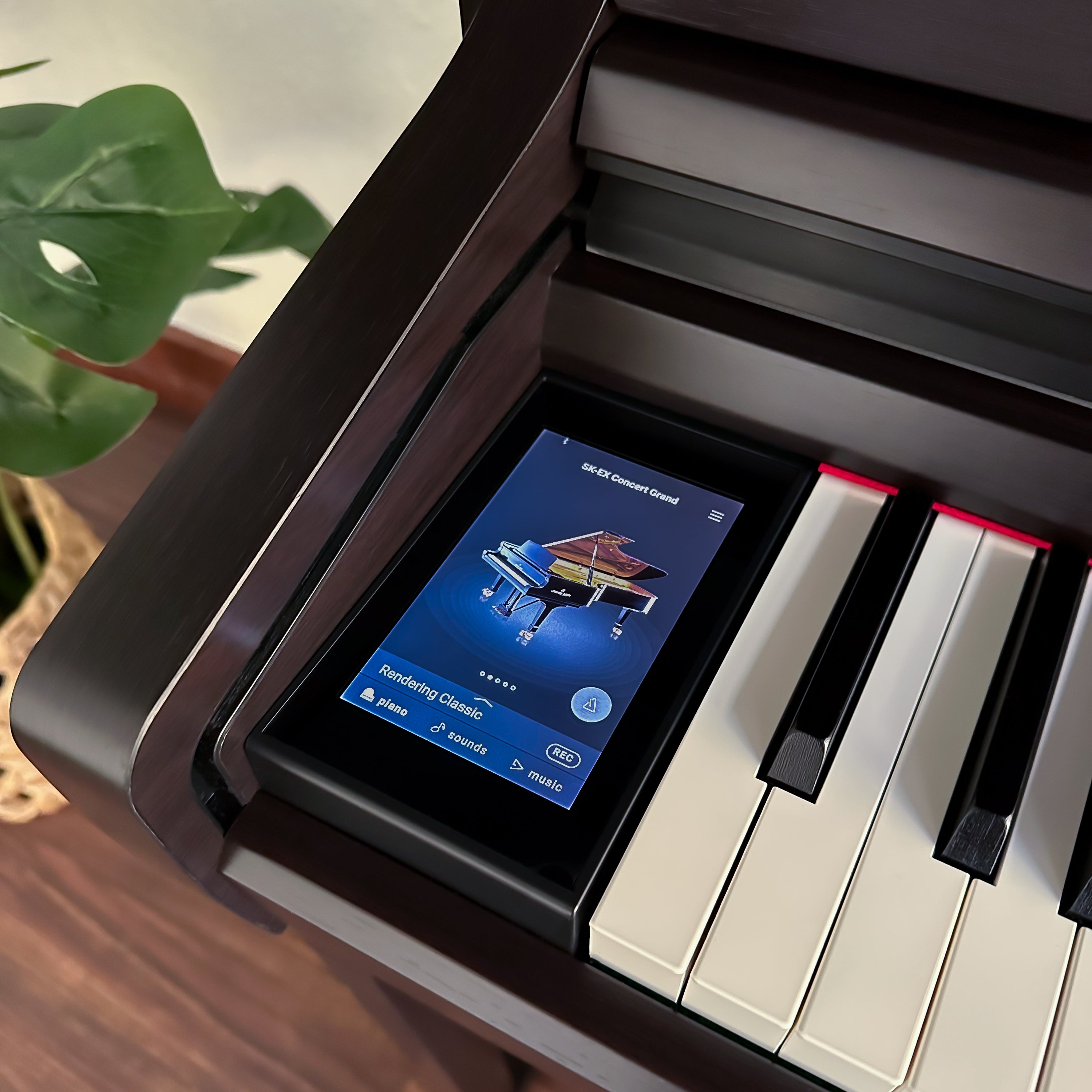 Kawai CA701 Digital Piano - Rosewood - control screen