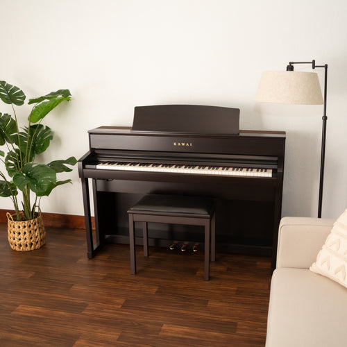 Kawai CA701 Digital Piano - Rosewood - in a stylish living room