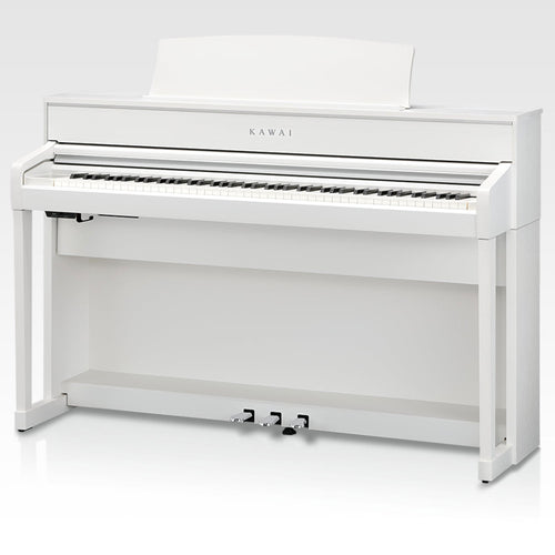 Kawai CA701 Digital Piano - Satin White - Left frontal angle