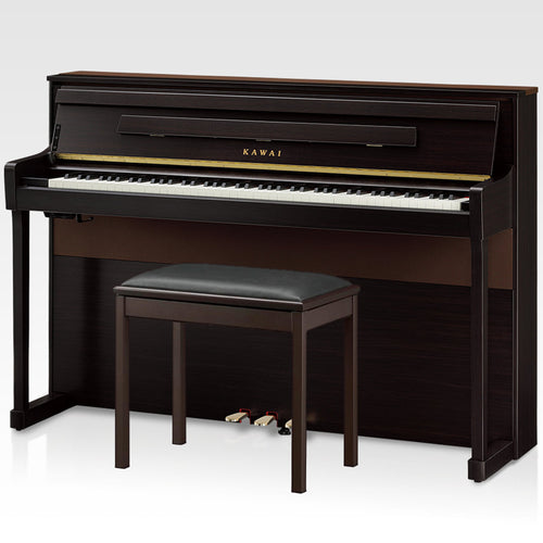 Kawai CA901 Digital Piano - Rosewood - Left angle with bench