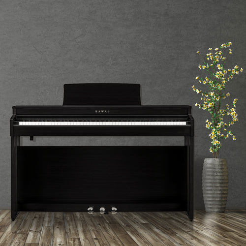 Kawai CN201 Digital Piano - Satin Black - in a stylish room